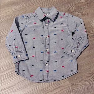 Carter's Gray Patterned Button-Down Shirt